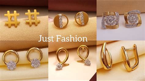 Beautiful Gold Ear Studs Collection Daily Wear Light Weight Gold Studs Designs YouTube