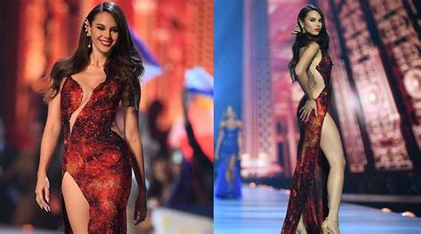 Look Miss Universe 2018 Catriona Gray’s Fiery “mayon Volcano” Evening Gown Makes Waves Online