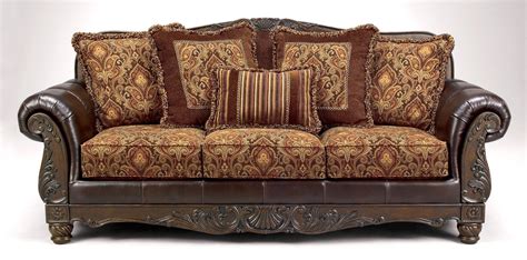 Ivgstores Furniture Faux Leather Sofa And Loveseat Set W Tapestry