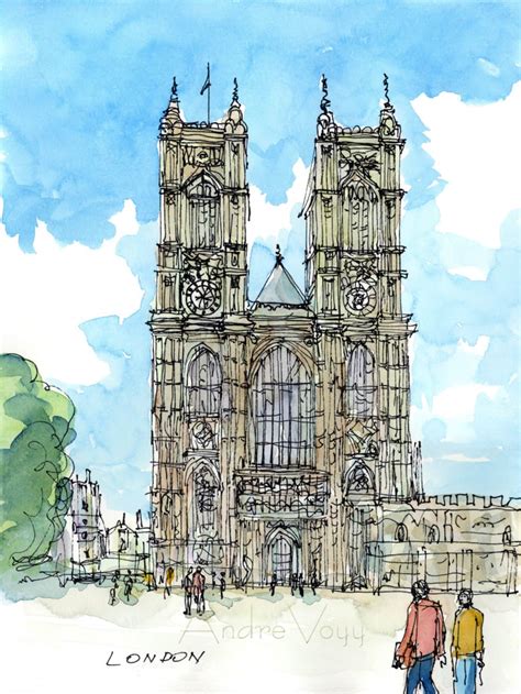 Westminster Abbey 2nd London Art Print From An Original Etsy