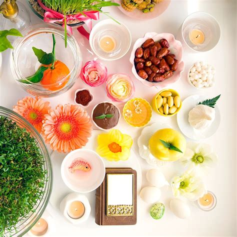 Persian new year's table celebrates spring. joojoo | Nowruz table, Nowruz food, Haft seen