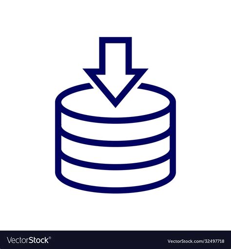 Backup Server Icon Information And Database Vector Image