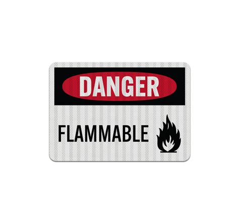 Shop For Danger Flammable Aluminum Sign Egr Reflective Bannerbuzz