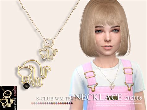 S Club Ts4 Wm Necklace 202008 Sims 4 Toddler Sims 4 Piercings Sims