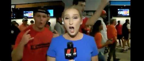 People Interrupt Lyndsey Goughs Reporting From The Clemson Georgia
