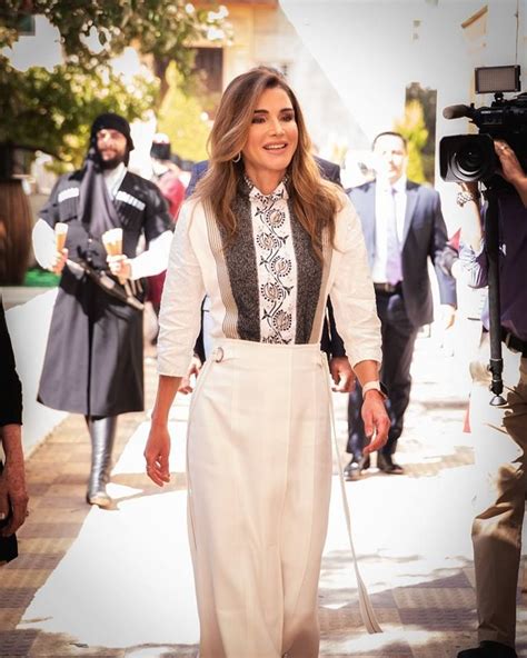 Queen Ranias Closet ستايل الملكة رانيا The International Circassian Cultural Academy Visit By