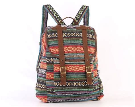 Travel Student Backpack Native Tribal Woven Ecofriendly Etsy
