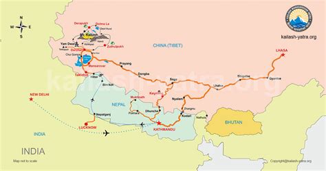 There are two routes for this kailash mansarovar yatra from india. Kailash Manasarovar Yatra Route Map