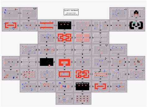 Level Legend Of Zelda Nes Level 2 Quest 2 Map Png Image Transparent