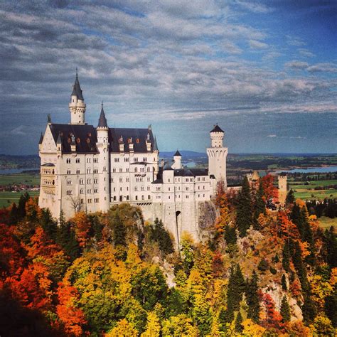 Neuschwanstein Castle Germany During The Fall The Castle That