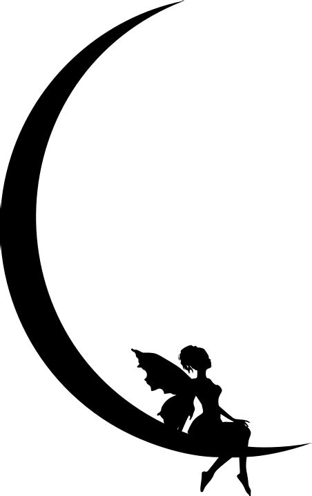 Fairy Resting On Crescent Moon By Yatheesh Openclipart