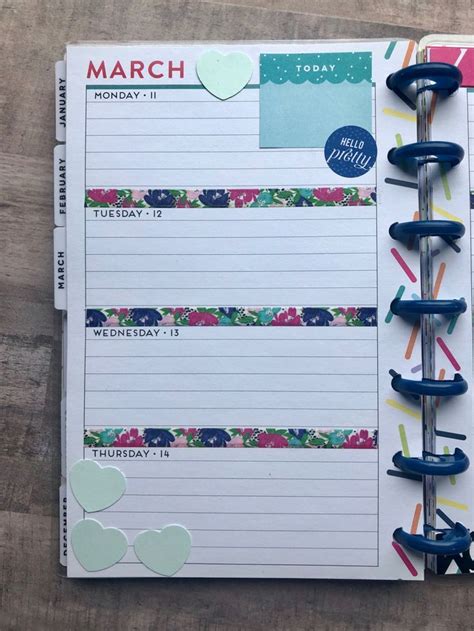 Mini Happy Planner Horizontal Layout Simple Layout Inspiration Happy