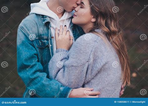 Kissing Teenage Couple Stock Photography Cartoondealer Com