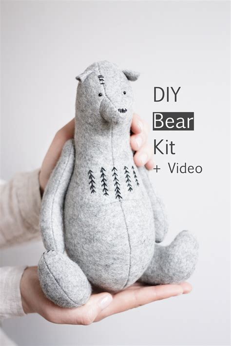 Felt Bear Craft Kit For Adults Unique T Etsy
