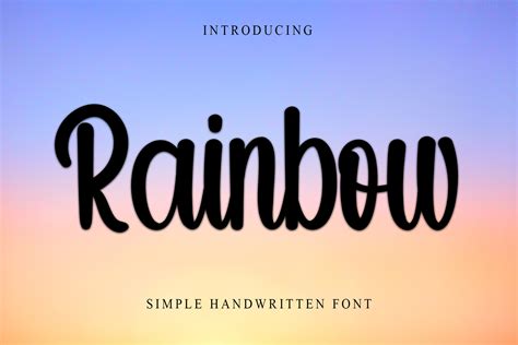 Rainbow Font By Pipi Creative Creative Fabrica