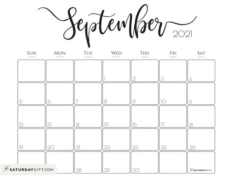 September 2021 Calendar Printable 123calendars Kumiko 14