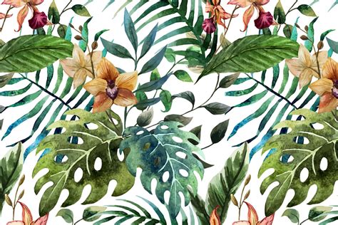 jungle leaves print a wallpaper
