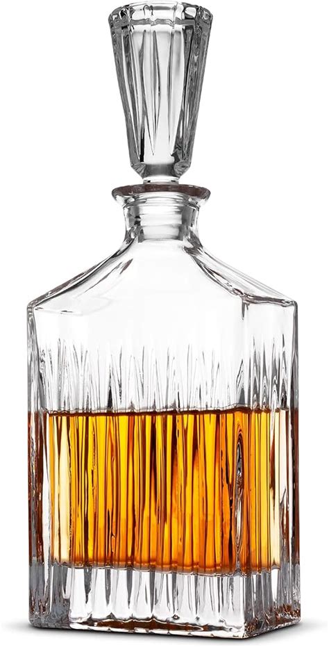Finedine European Style Glass Whiskey Decanter And Liquor Decanter With Glass Stopper
