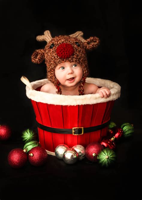 Cute Christmas Baby Babies First Christmas Newborn Pictures Kids