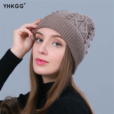 Brand 2018 Women Autumn Winter Hats Elastic Knitted Wool Cotton Gorro