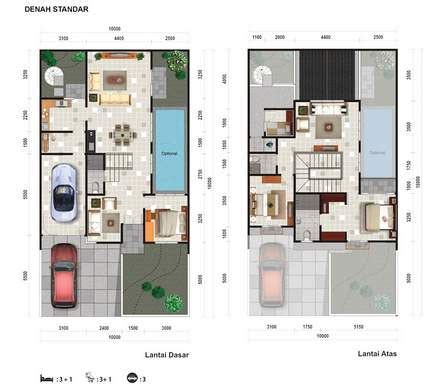 Denah rumah minimalis modern 2 lantai kolam renang 3d. Terkini 44+ Denah Rumah Sederhana Pakai Kolam Renang