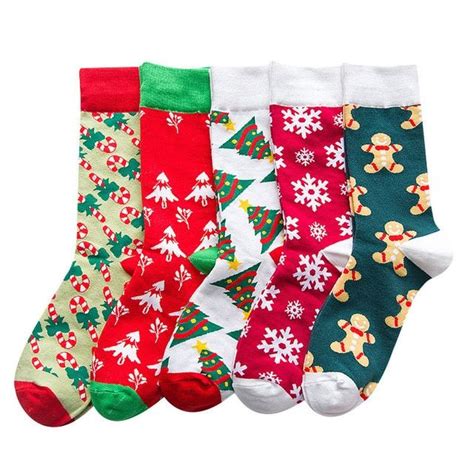 Womens Christmas Holiday Socks 1pr One Size Fits Most Santa Tree