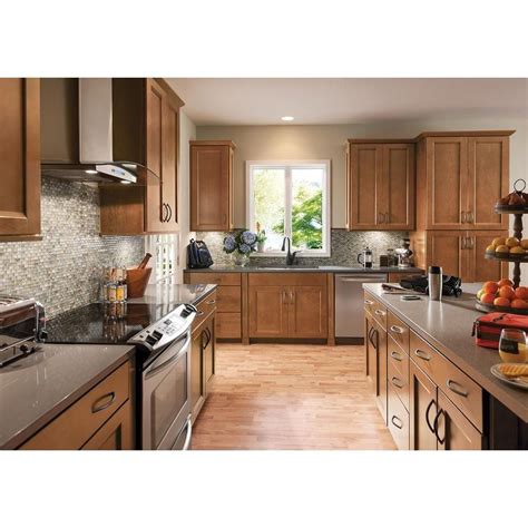 The stunning white finish of the bosconi contemporary double vanity will bring a sense of luxury to your personal space. American Woodmark 14-9/16x14-1/2 in. Cabinet Door Sample in Del Ray Maple Mocha … | Kitchen ...