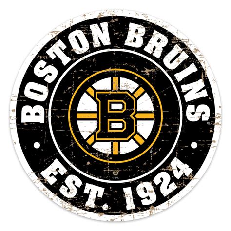Boston Bruins 22 Pvc Distressed Logo Wall Sign Hockey Hall Of Fame