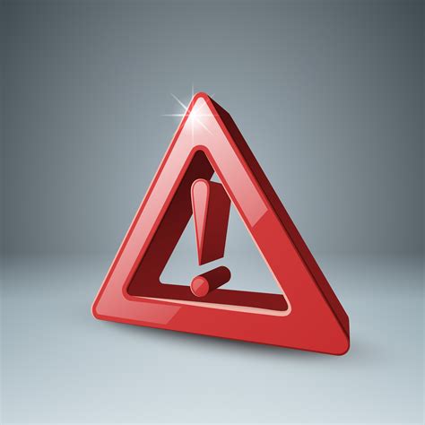 Red 3d icon attention, danger. 456355 Vector Art at Vecteezy