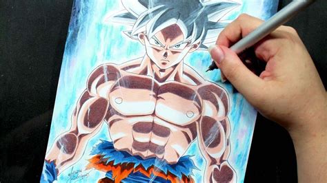 Speed Drawing Goku Ultra Instinct Dragon Ball Super Youtube