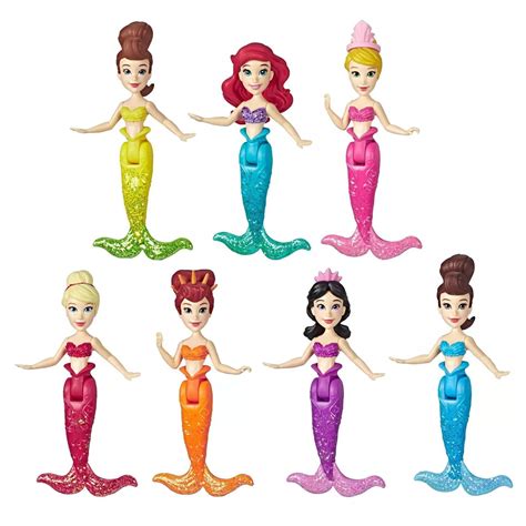 Hasbro Disney 7 Pack Of Princess Ariel And Sisters Dolls Mermaid Dolls