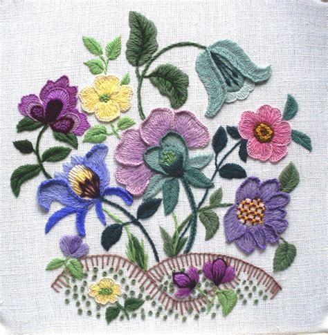 Larkrise A Crewel Embroidery Kit From The Needlewomans Etsy Crewel