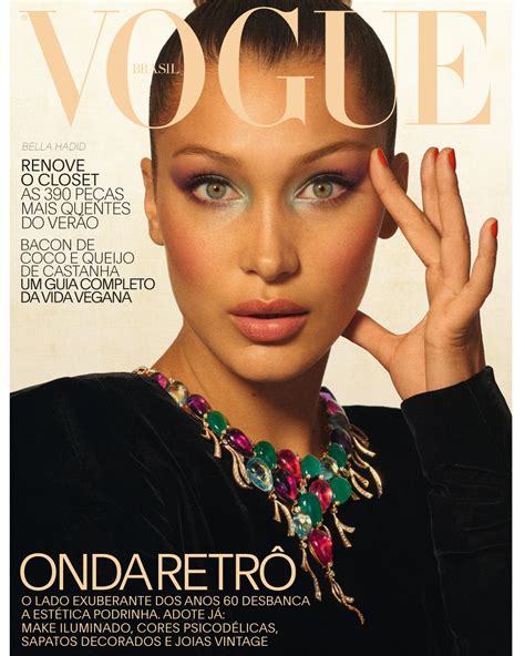 Coluna Blah Bella Hadid é capa da Revista Vogue Brasil de setembro Veja a três capas