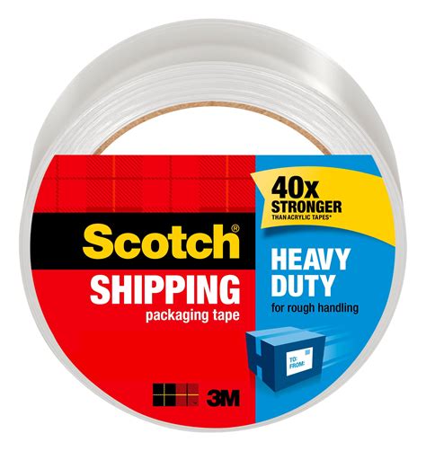 Scotch Heavy Duty Packaging Tape 188 X 546 Yd Clear 1 Roll