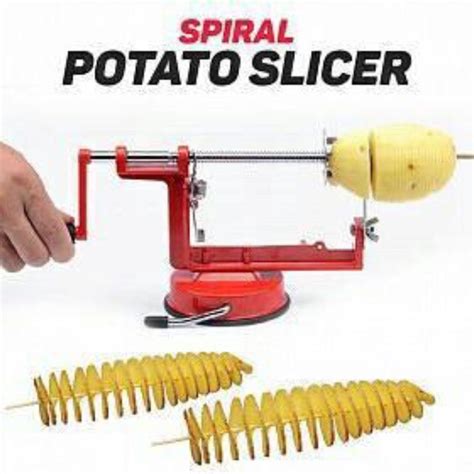 Manual Blade Twisted Potato Slicer Stainless Steel Spiral Cu 蝦皮購物