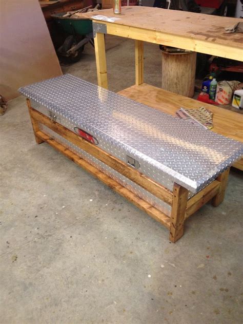 We discovered some amazing diy tasks that are incredibly easy to make, but truly wonderful, as well. bench made from truck toolbox - Google Search | Industrial storage, Diy furniture, Garage tools