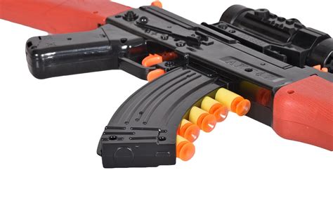 Kids Toy Gun Ak47 Water Soft Bullet Rifle Light Sound 70 Cm 3 In 1
