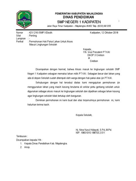 Contoh Surat Permohonan Lahan Ke Bupati Terbaru