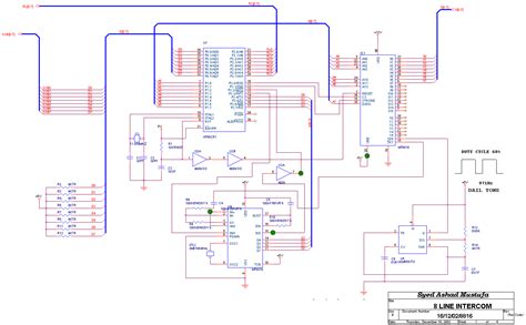 8 Line Intercom Using 89c51 Simple Schematic Diagram