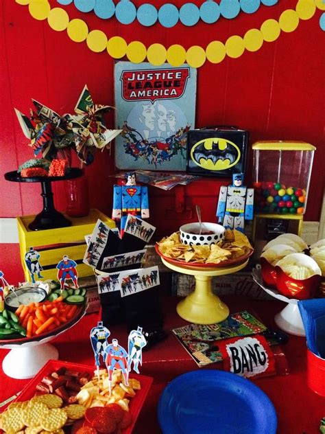 Justice Leaguesuperhero Birthday Party Ideas Photo 1 Of 33 Catch My Party 5th Birthday