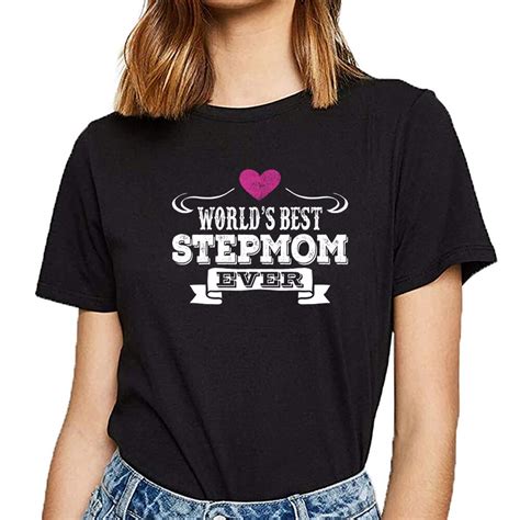 Tops T Shirt Women Worlds Best Stepmom Ever Summer Harajuku Print Female Tshirtt Shirts