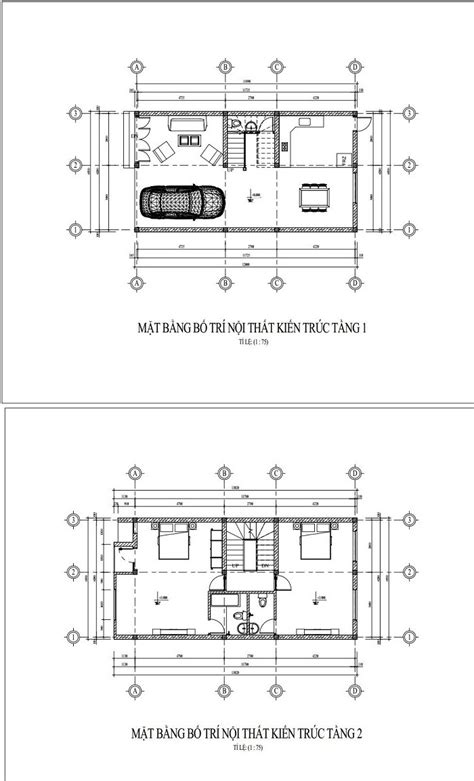 12 Mẫu MẶt BẰng NỘi ThẤt NhÀ PhỐ Diện Tích Từ 30m2 đến 80m2 Chi Tiết