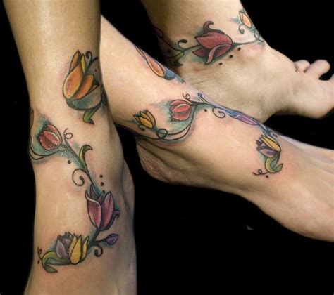 Foot Flower Tattoo Foot Tattoo Flower Tattoo On Ankle Feet Tattoos