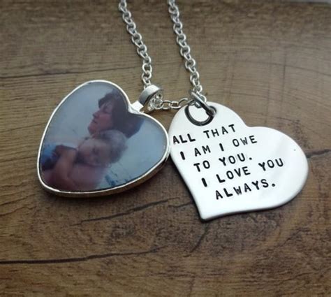 For every mom and every style. Personalized Hand Stamped Heart Photo Charm Necklace ...