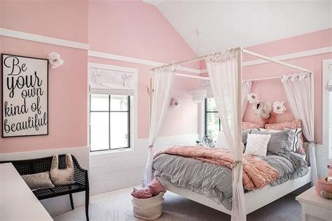 Four poster bed canopy mosquito net 185cmx205cm purple. Roze meisjes slaapkamer pronkt een witte hemelbed met ...