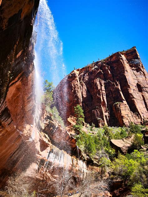 Lower Emerald Pools Waterfall In Zion National Park 3000x4000 Oc