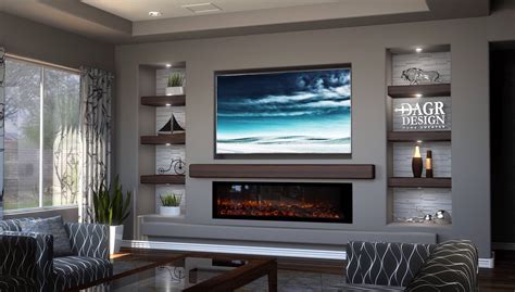 Living Room Design With Fireplace And Tv
