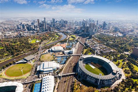 Melbourne Aerial View Stock Photo By Picsuite Photodune