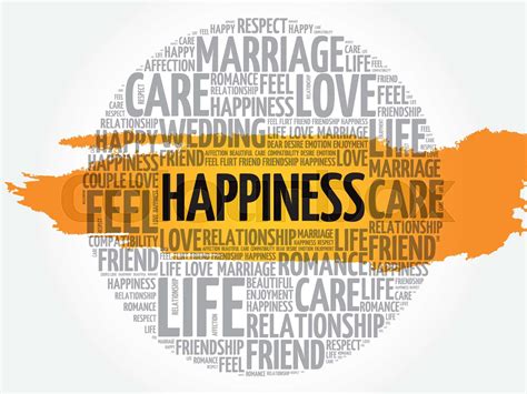 Happiness Word Cloud Stock Vector Colourbox