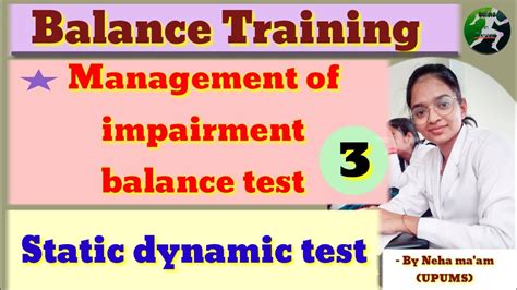 Balance Training Management Of Impaired Balance Test Static